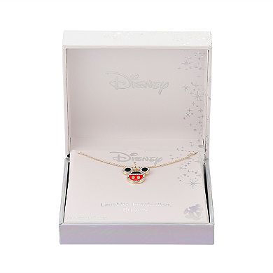 Disney's Mickey Mouse Enamel Crystal Pendant Necklace