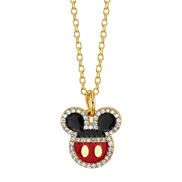 Mickey mouse hot sale crystal necklace