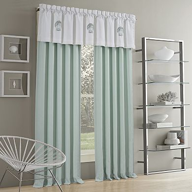 Royal Court Water's Edge Aqua Window Curtain Set