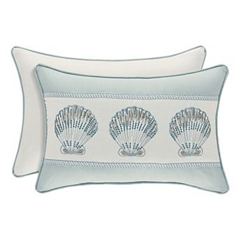 Royal Court Water's Edge Aqua Boudoir Decorative Throw Pillow