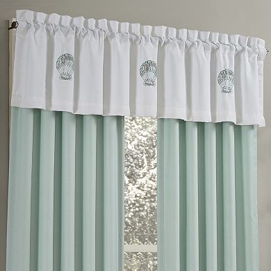 Royal Court Water's Edge Aqua Window Straight Valance