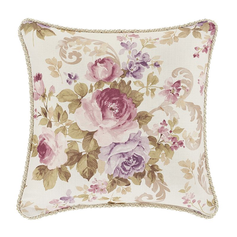Royal Court Chambord Lavender Square Decorative Throw Pillow, Purple, Fits 