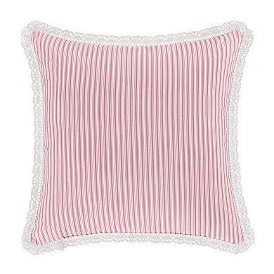 Royal Court Rosemary Rose Square Decorative Throw Pillow