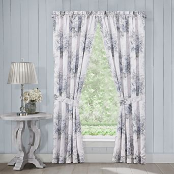 Royal Court Estelle Blue Window Curtain Set