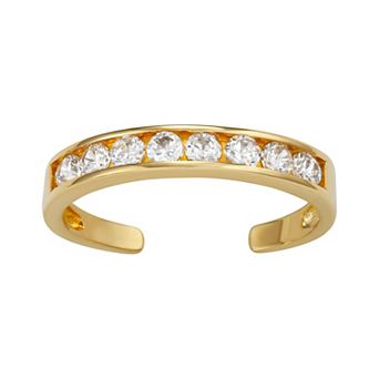 10k Cubic Zirconia Toe Ring