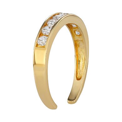 10k Cubic Zirconia Toe Ring