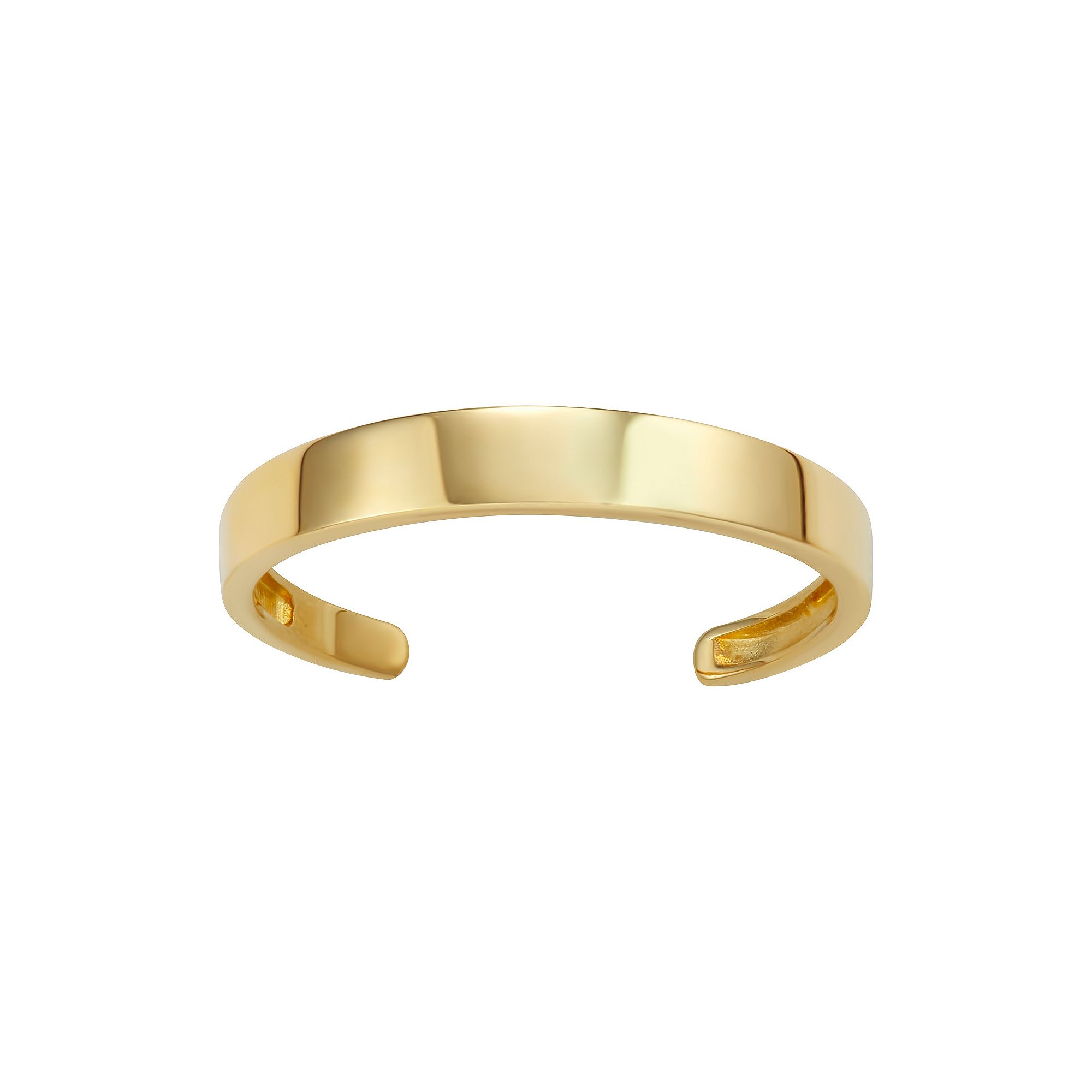 10k Gold Polished Toe Ring, Womens