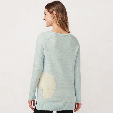 Women's LC Lauren Conrad Embellished Raglan Tunic Sweater