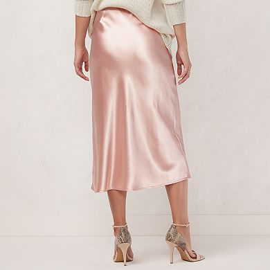 Women's LC Lauren Conrad Satin Slip Midi Skirt