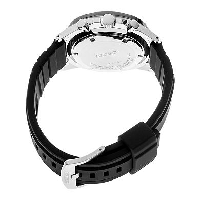 Seiko Men's Stainless Steel & Silicone Chronograph Watch - SSB347