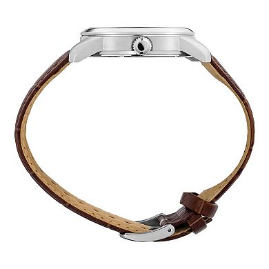 Seiko Men's Leather Strap Solar Watch - SNE529