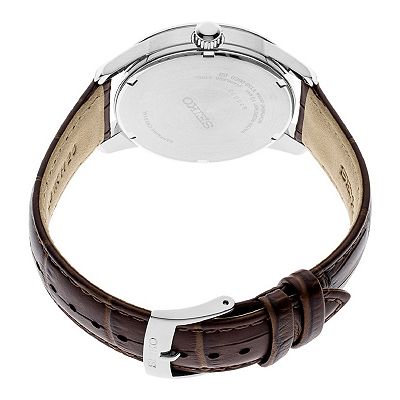 Seiko Men s Leather Strap Solar Watch SNE529