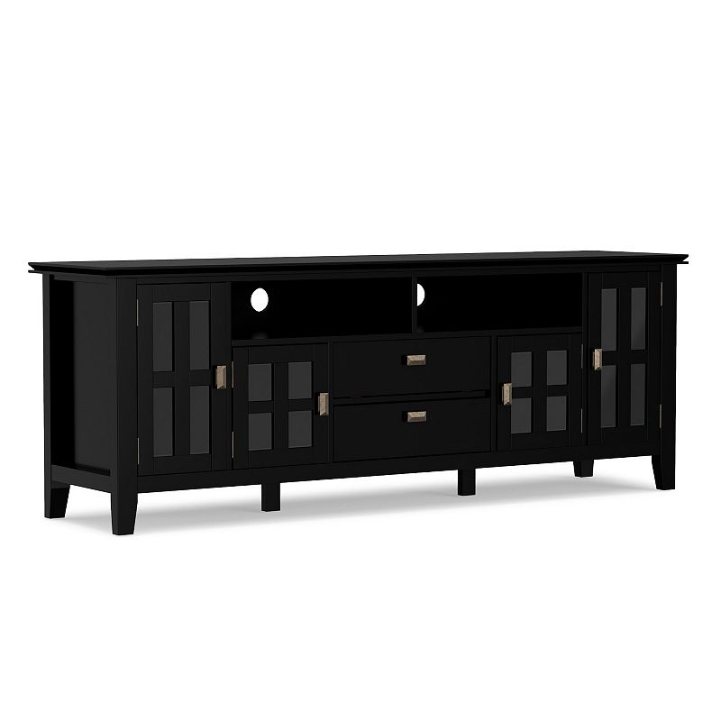 Simpli Home Artisan Contemporary 2 Drawer TV Media Stand, Black