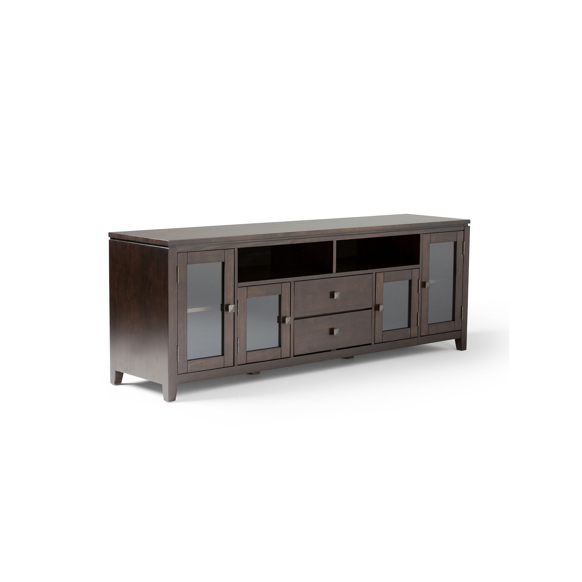 Simpli Home Cosmopolitan Contemporary TV Media Stand, Brown Brown