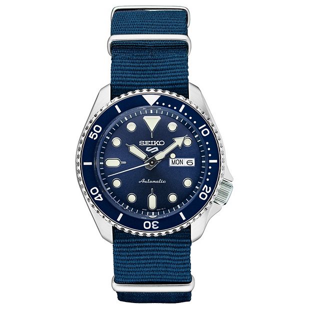 Seiko Men s Blue Nylon NATO Strap Dive Watch SRPD87