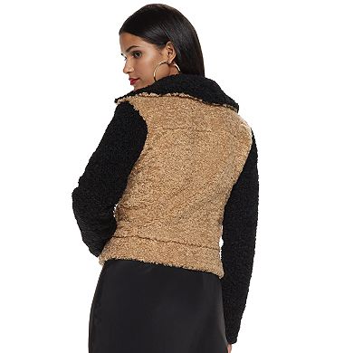 Women's Nine West Sherpa Bomber Jacket
