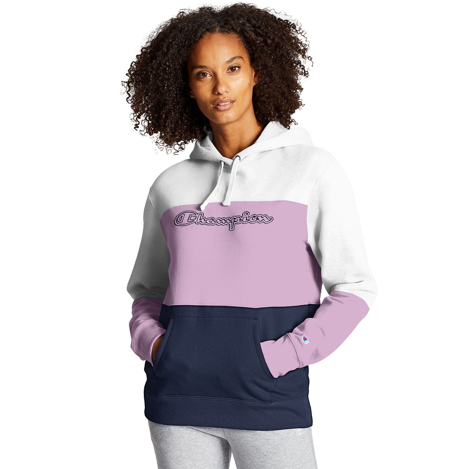 women's champion colorblock hoodie