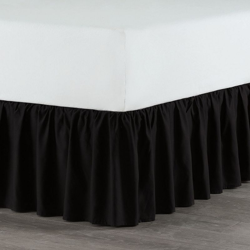 29265088 Martex Pleated Bedskirt, Black, King sku 29265088