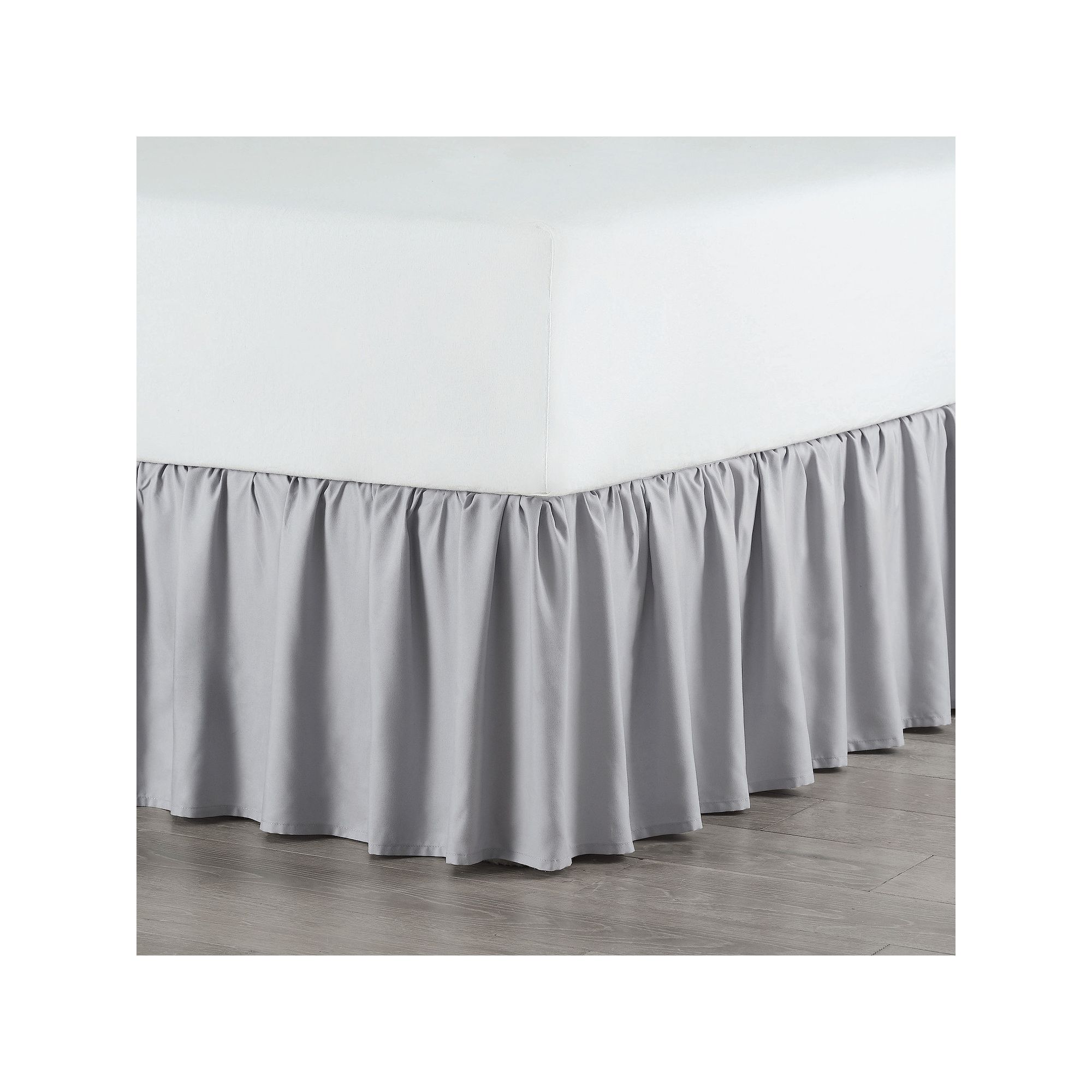 Martex Ruffle Bedskirt, Size: King, Gray
