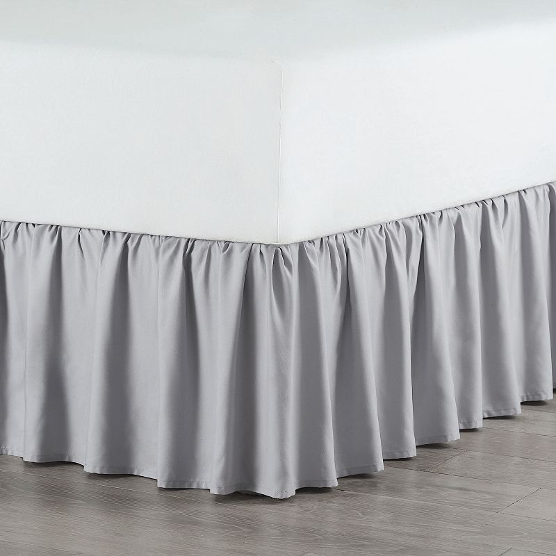 Martex Pleated Bedskirt, Grey, Queen