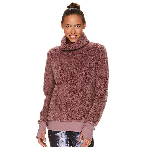 sherpa funnel neck pullover
