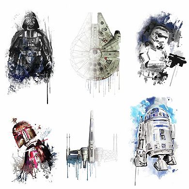 Star Wars Iconic Watercolor Wall Decals by RoomMates