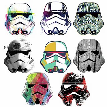 Star Wars Artistic Storm Trooper Heads Wall Decals by RoomMates