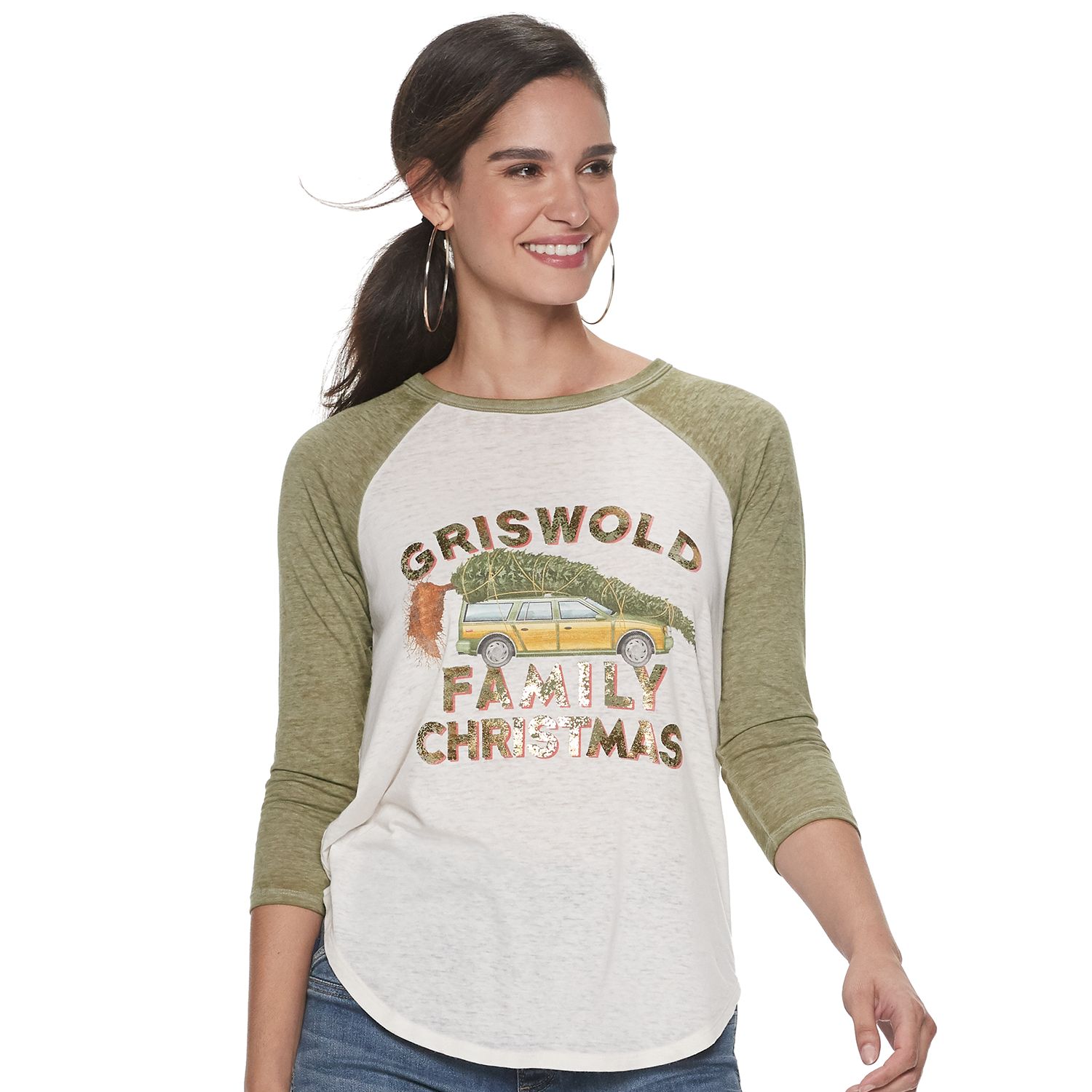 christmas raglan shirt