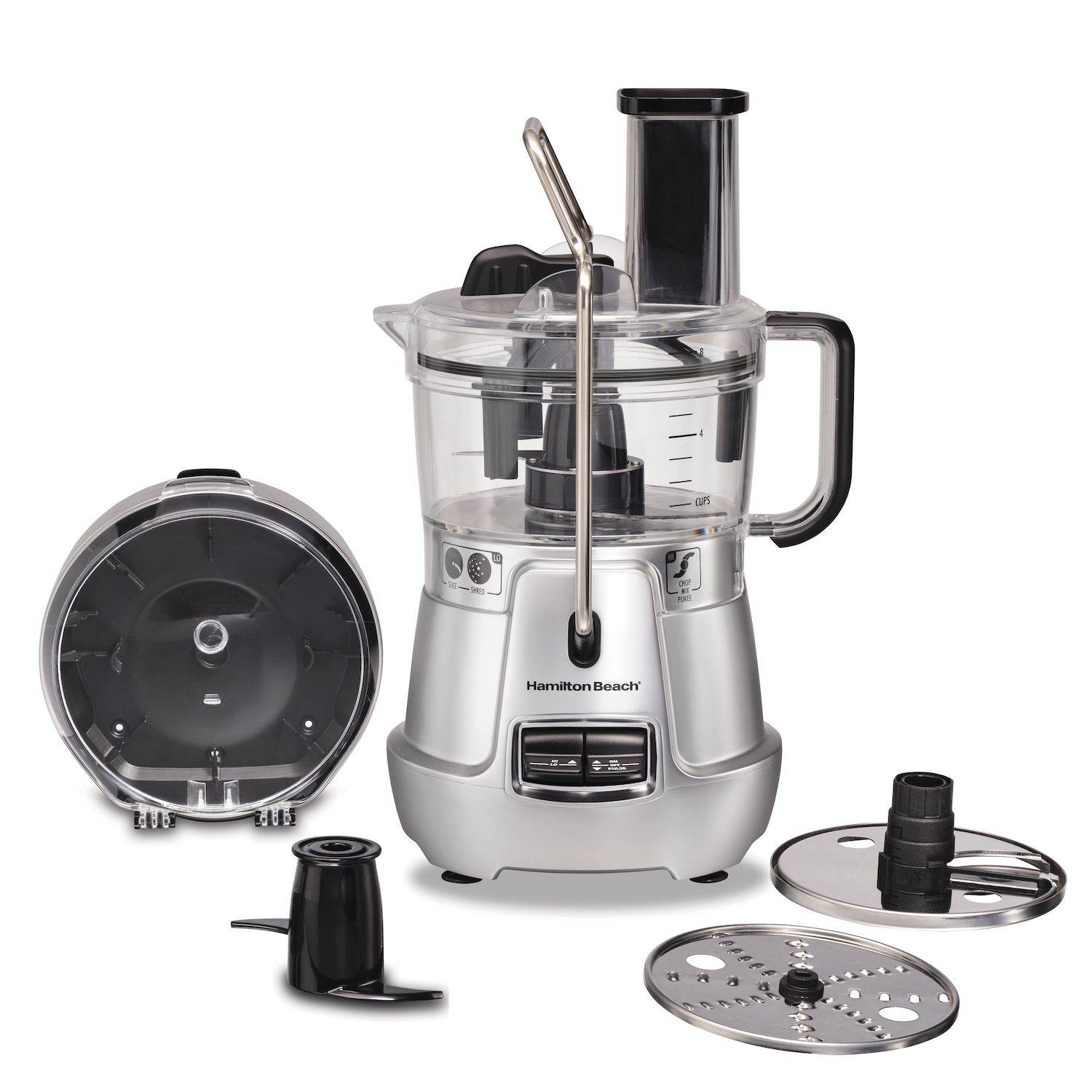 HOMCOM Food Processor for Chopping, Slicing and Pureeing, 500W Chopper with