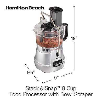 Hamilton Beach Stack & Snap 8-Cup Food Processor