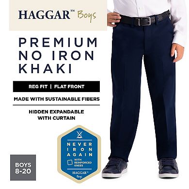 Boys 8-20 Haggar Premium No-Iron Khaki Pants