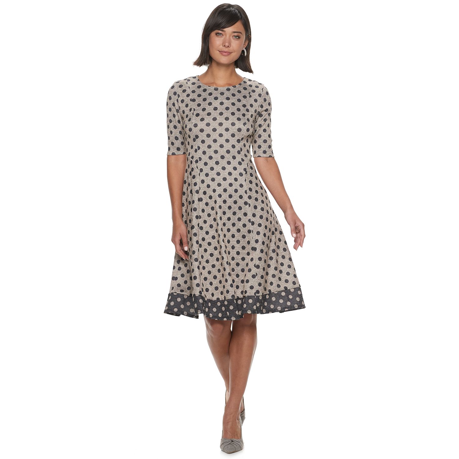 polka dot flare dress