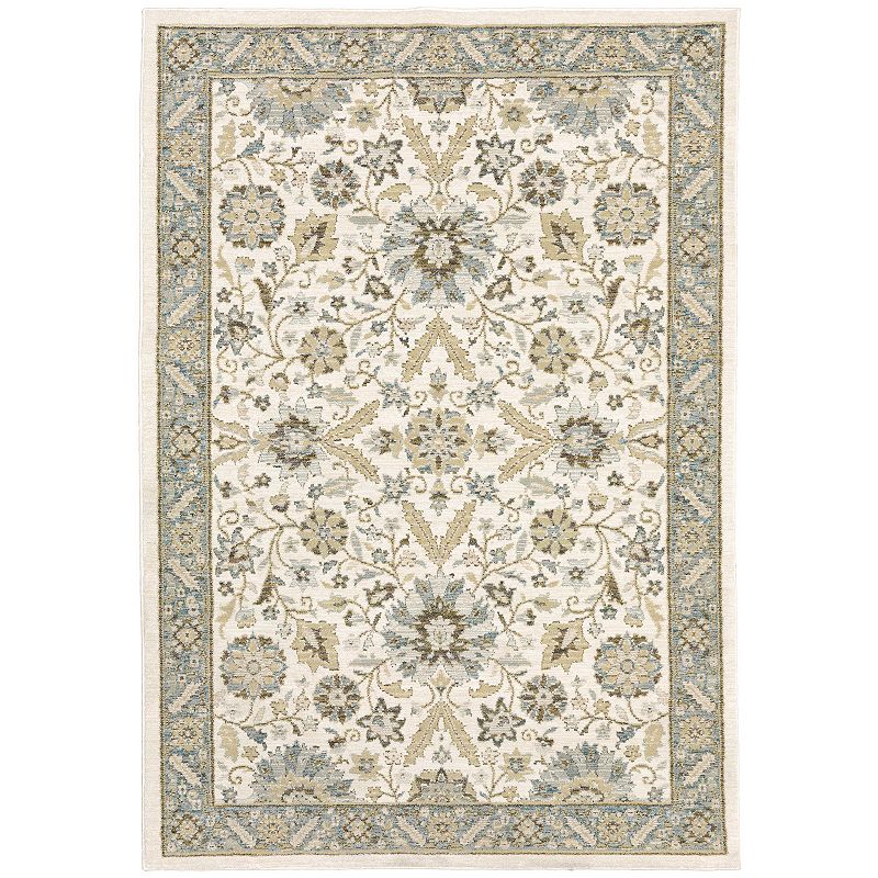 StyleHaven Alexander Vintage Borders Rug, Beig/Green, 8.5X11.5Ft