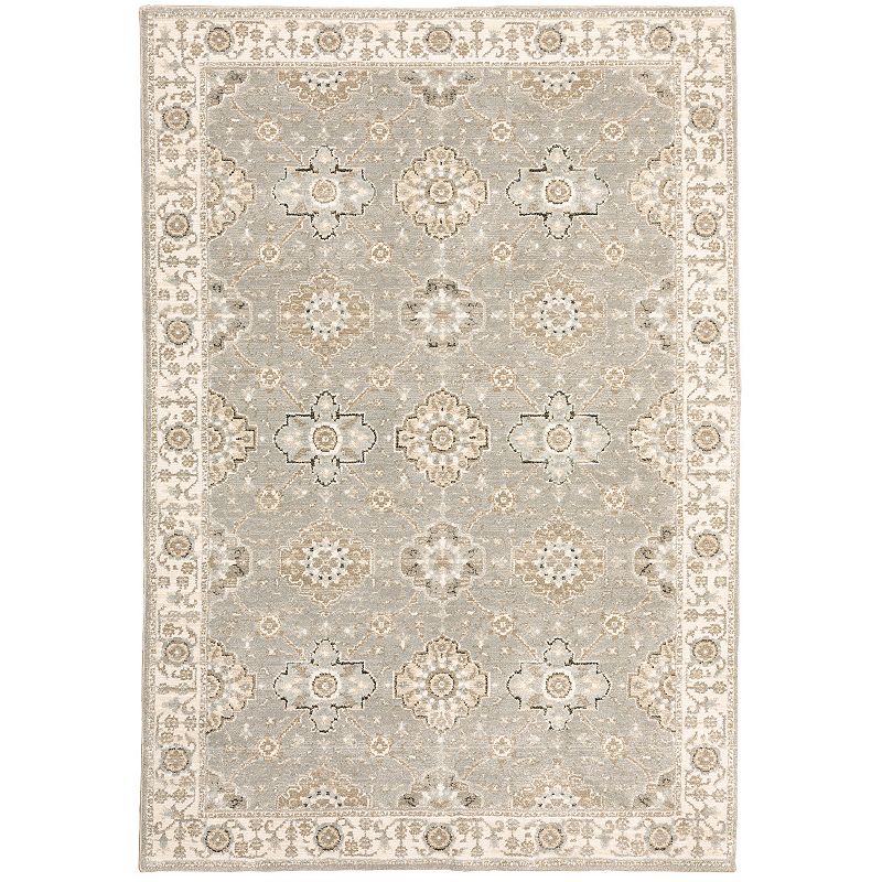StyleHaven Alexander Faded Borders Rug, Grey, 8X11 Ft