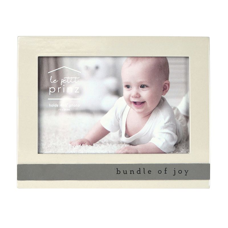Prinz Bundle of Joy Glossy 4 x 6 Frame, Grey
