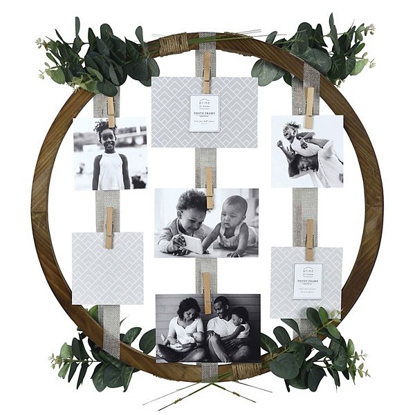 Prinz Round Ribbon Clothespin Collage Frame