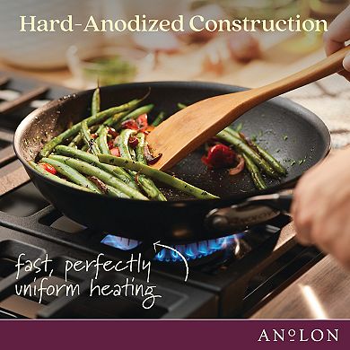 Anolon SmartStack Hard-Anodized Nesting Skillet Set, 2-Piece, Black