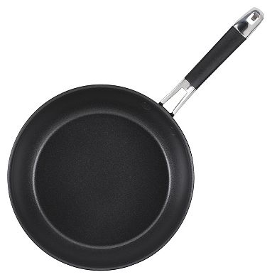 Anolon SmartStack Hard-Anodized Nesting Skillet Set, 2-Piece, Black