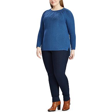 Plus Size Chaps Long Sleeve Sweater