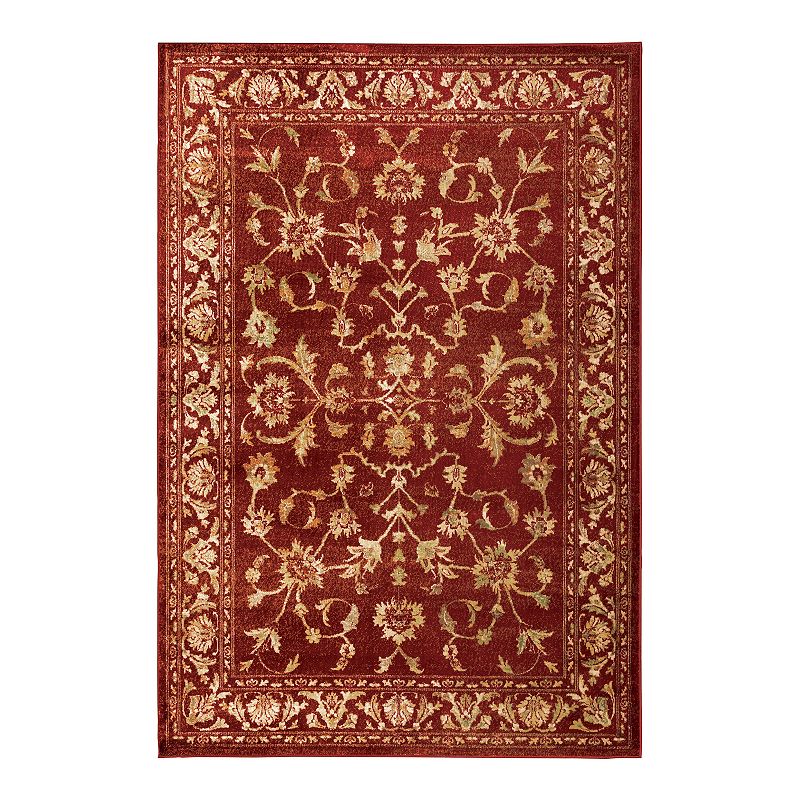 StyleHaven Jasper Vintage Garden Rug, Red, 8X10 Ft