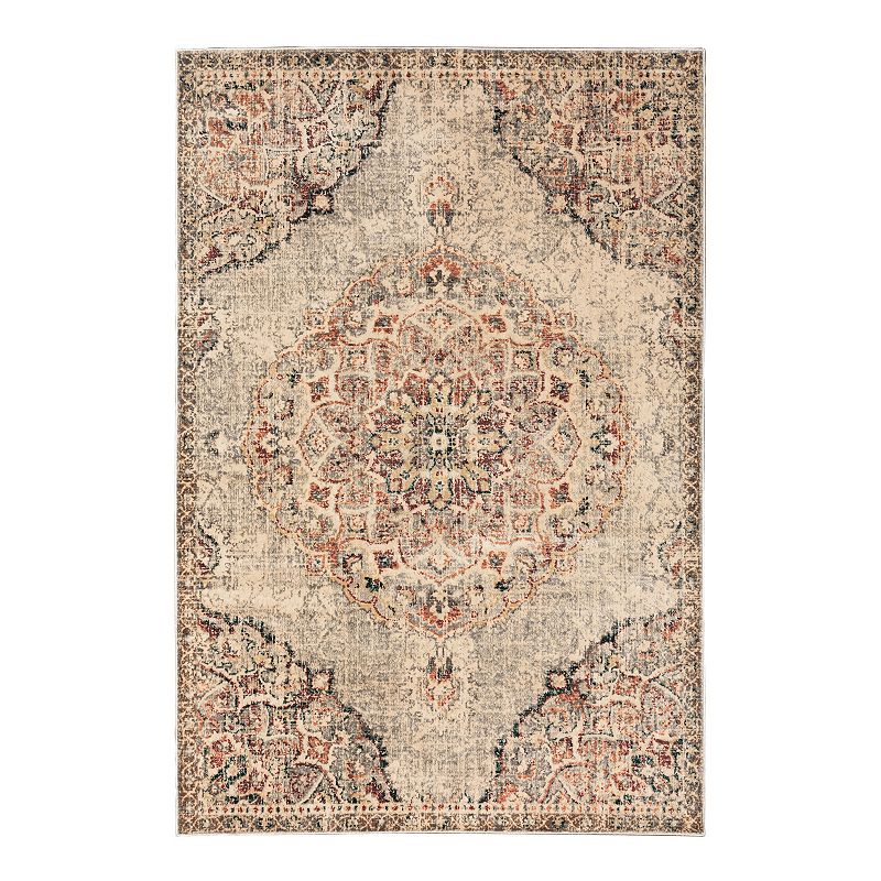 StyleHaven Jasper Vintage Medallion Rug, Grey, 8X10 Ft