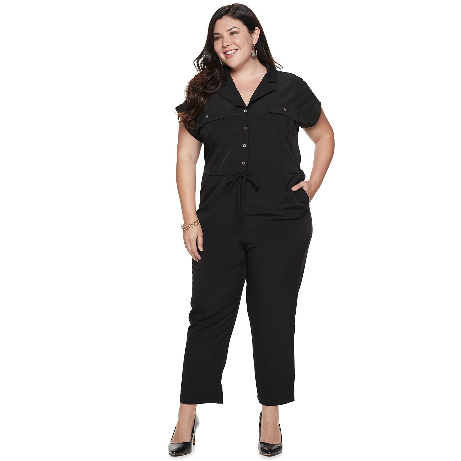 plus size utility jumpsuit