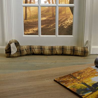 Elements Plaid Dachshund Door Draft Stopper Decor