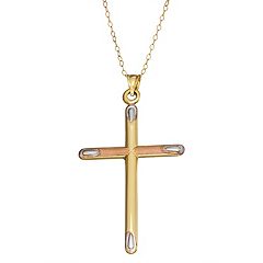 Cross Gold Pendants - Necklaces, Jewelry