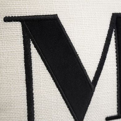Edie@Home Celebrations Embroidered Appliqued "Mr" Throw Pillow