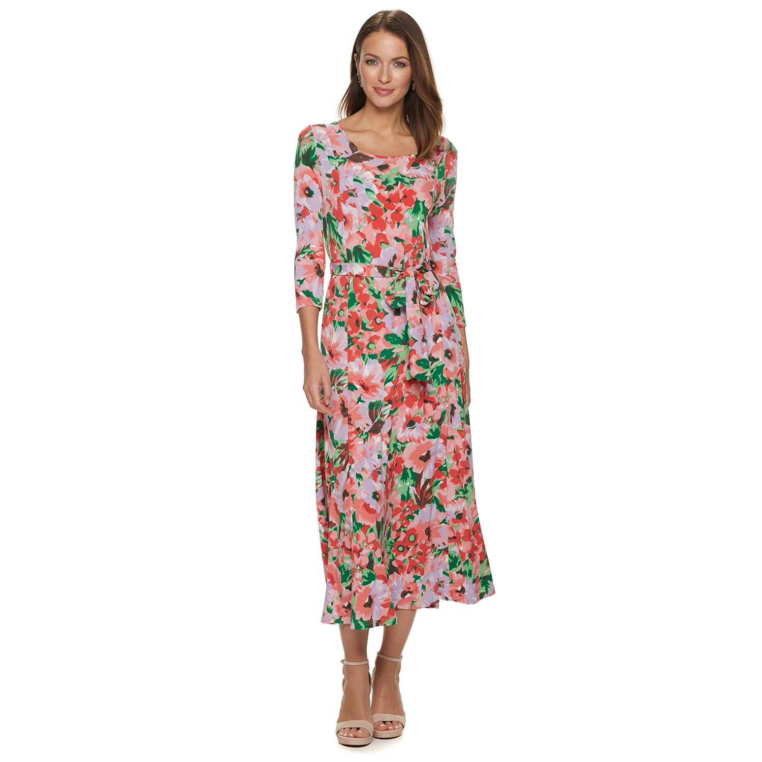 women's nina leonard print midi dress