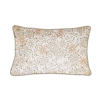 Edie@Home Celebrations Metallic Floral Throw Pillow
