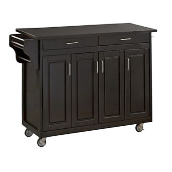 homestyles Create-a-Cart Black Kitchen Island