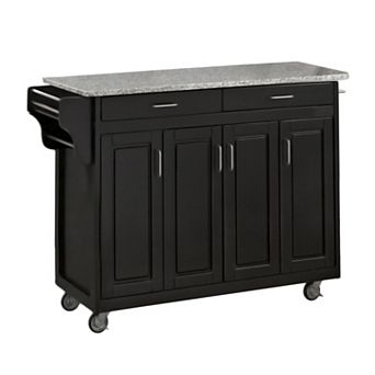homestyles Create-a-Cart Black Kitchen Island