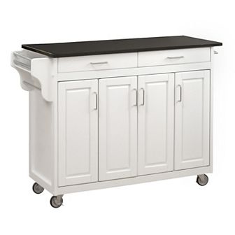 homestyles Create-a-Cart White Kitchen Island